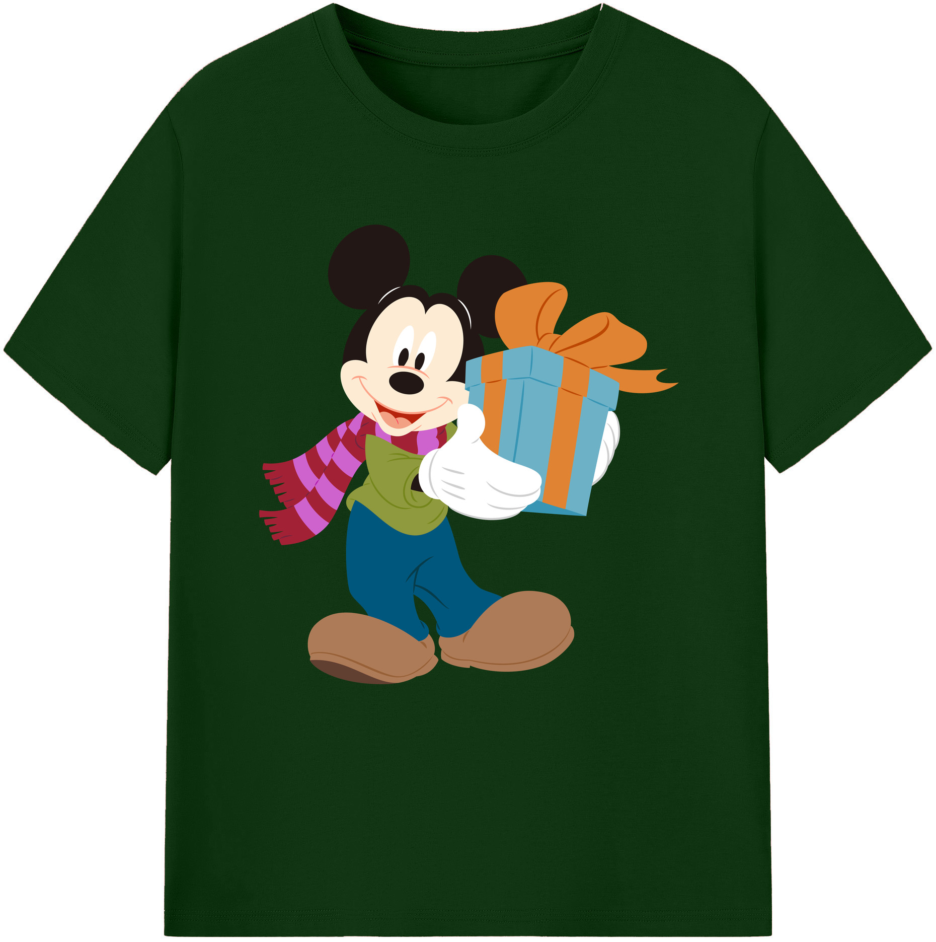 （画像用） ミッキーマウス Mickey Mouse 綿100％半袖Tシャツ（フロントプリント）